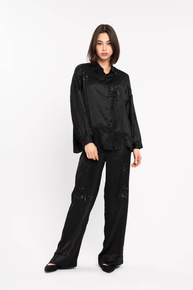 Jeans dettaglio pietre strass