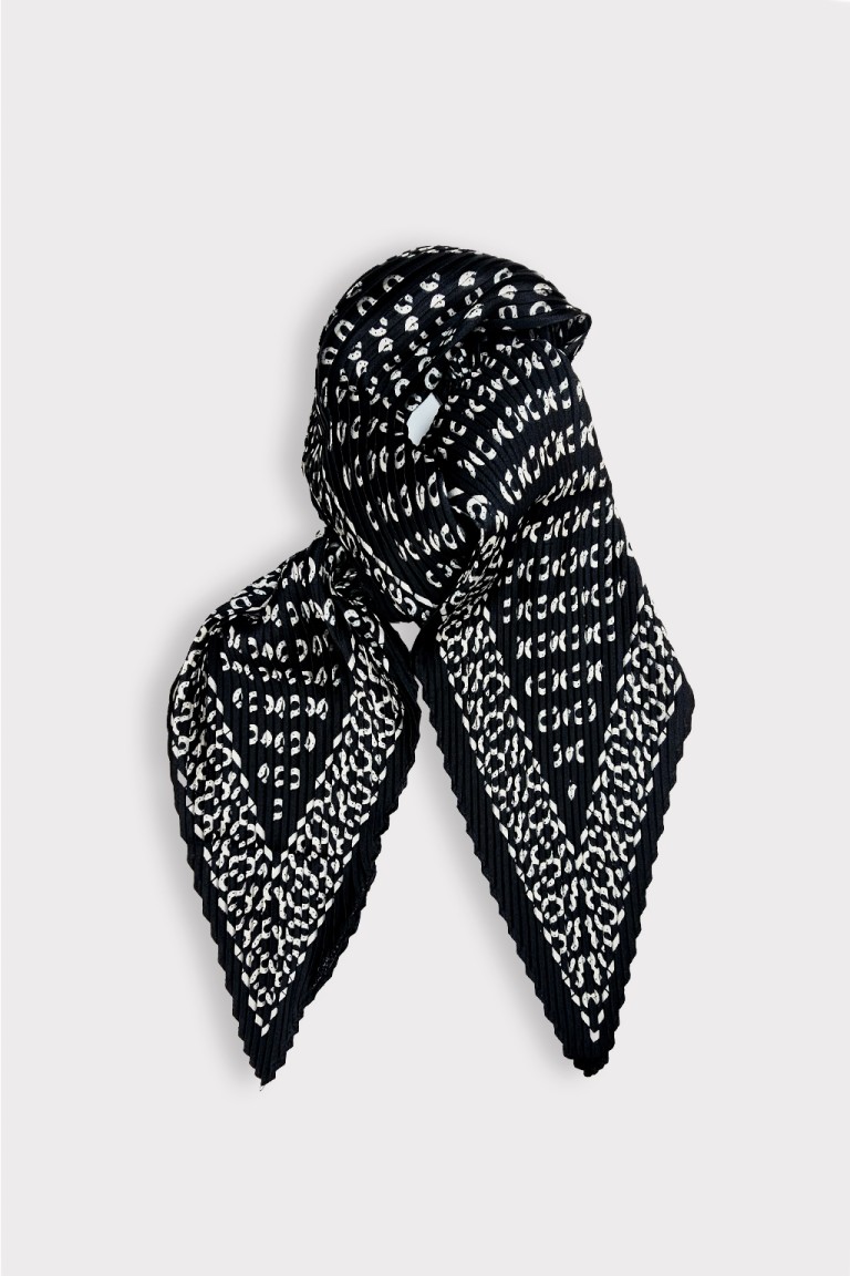 Foulard plisse' microstampa