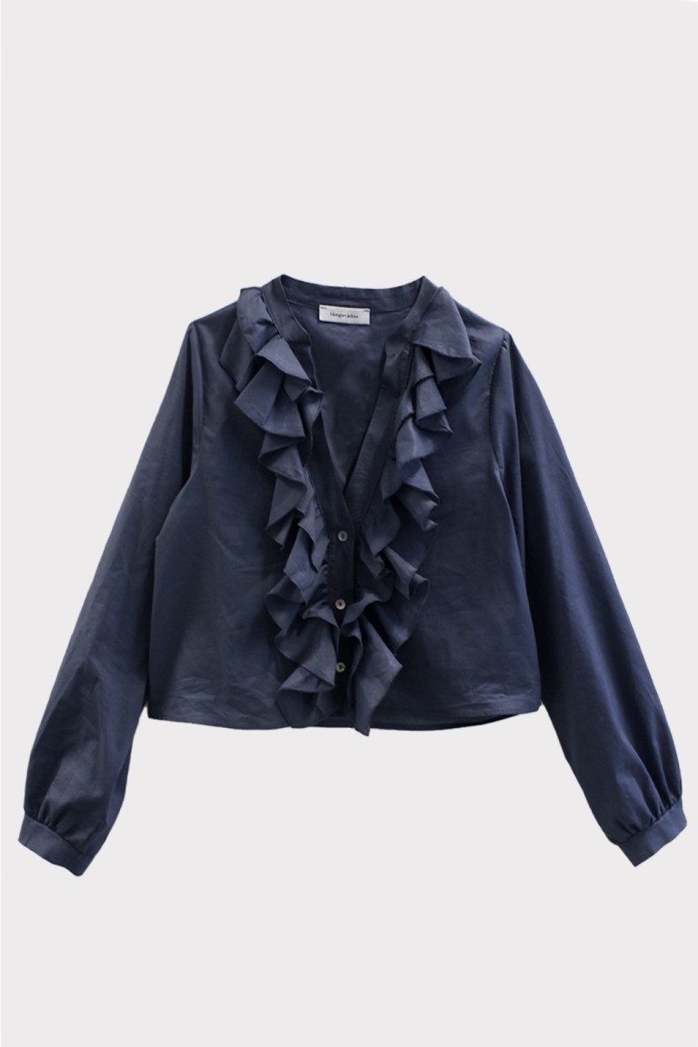 Camicia mussola rouches